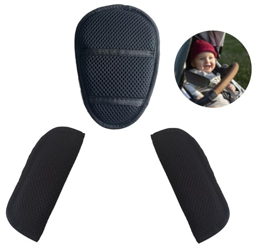 ZEACCT 3 Stück Kinderwagen Sicherheitsgurt Abdeckungen, Gurtpolster Kinderwagen, Baby Kinderwagen Sicherheitsgurt Schritt-Kissen, Universal Baby Autositz Gurtbezüge für Neugeborene Säuglinge Kinder