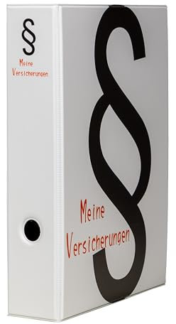 Motiv Ordner A4 Meine Versicherung, PVC Ordner mit 2er Mechanik, stabile Ausführung aus deutscher Produktion, keine Importware, hochwertige Mechanik aus stabilem Metall