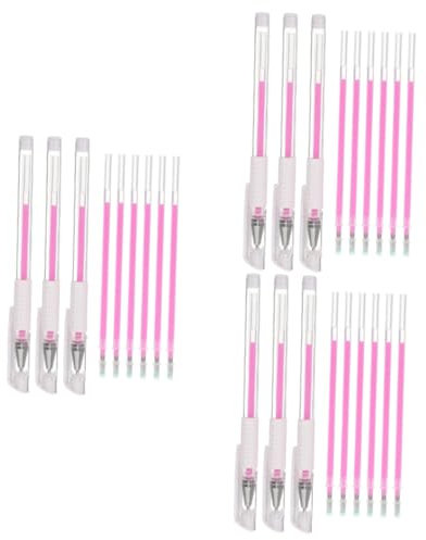 VILLCASE 3 Sätze Übungsnotizmarker Stift Für Augenbrauen-Tattoos Augenbrauenstift Tattoo-Stift-Werkzeug Augenbrauen-Mapping-Stift Tattoo-Marker Plastik Zubehör Multifunktion Rosa