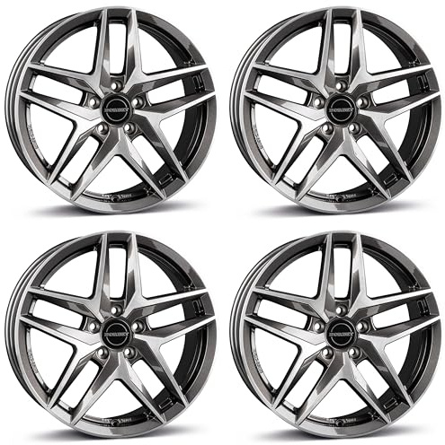 4x Borbet Felgen Z 7.5x18 ET51 5x112 mistral anthracite glossy polished kompatibel mit BMW 1 2 iX1 X1 X2