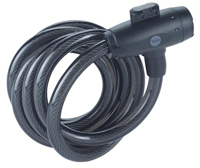 Yale Candado de cable 12 mm Seguridad esencial Acero trenzado 2 llaves incluidas Resistente a la corrosión 96 h Soporte para bicicleta
