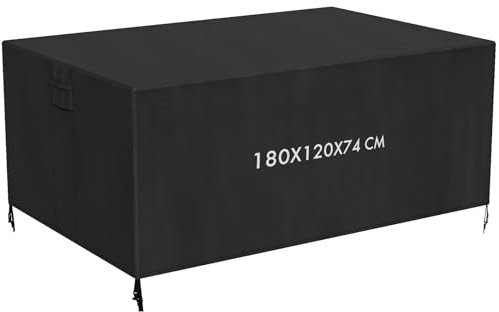 Garden Furniture Covers 180x120x74CM Garden Furniture Covers Waterproof Outdoor Table Cover, Windproof and Dustproof 420D Oxford Fabric Furniture Covers for Outside