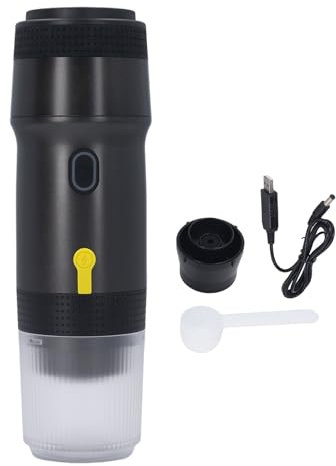 Jectse Portátil, 3 en 1, Máquina de café de Cápsulas Completamente Automática con Calefacción Inalámbrica de 20 Bar, para Cápsulas, Cápsulas DG, café Molido, Oficina en Casa,