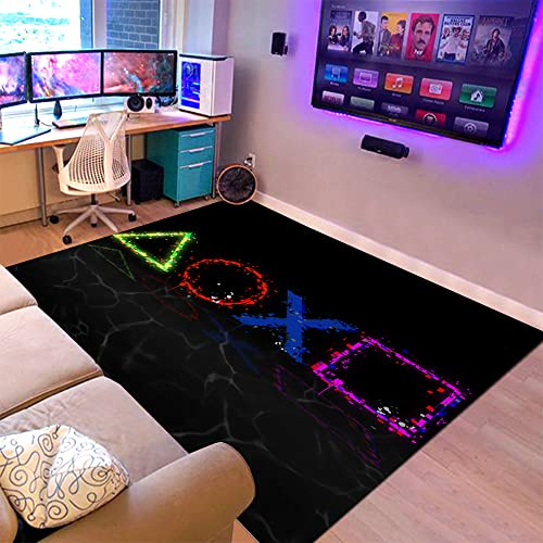 Bisdasdm Alfombra de juegos para habitación de niños, alfombra antideslizante para dormitorio, sala de estar, decoración de sala de jugadores, 40 x 60 pulgadas