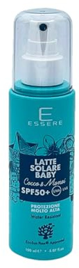 Essere Sonnenmilch Baby SPF50+ sehr hoher Schutz gegen Wasser Kokos & Monoi 150 ml