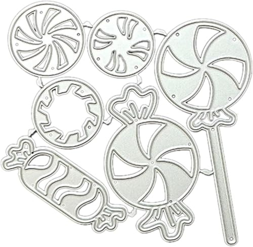 Lollipop Stanzschablonen für Kartenherstellung, Süßigkeiten-Metall-Stanzformen, Glückwunsch-Stanzformen, Prägeschablonen für DIY, Scrapbooking, Dekoration, Hochzeit, Geburtstag, Segen, Kunstkarte