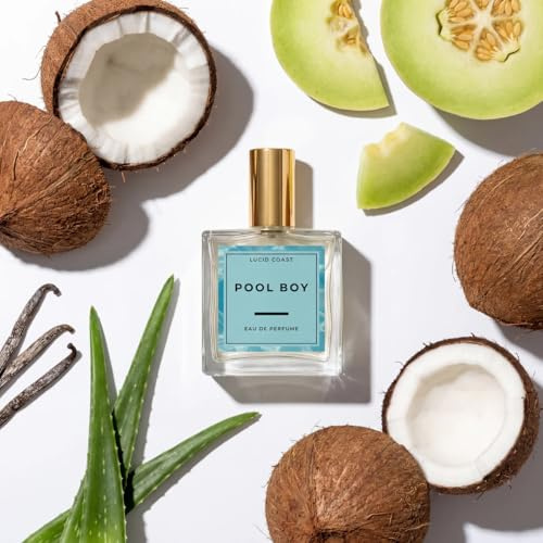 Lucid Coast - Eau De Parfum (Pool Boy - Inspired by Vacation's After Sun) Aloe Vera, Iced Cucumber Water & Green Tea Verjus Scent, Layer with Eau de Toilette, Summer Fragrance