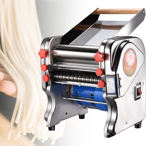 SHENGSHIYU Machine à pâtes fraîches pour Laminage & Découpe, électrique laminoir a Pate Coupe Nouilles 3mm/9mm 0,1-20mm Épaisseur,Pasta Maker Usage Domestique & Professionnel,Doughwidth16cm