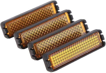 Cawhui 4 Pieces/Set Yellow for Bicycle Pedal Reflector Safety Night Cycling Reflective Bike Accessory for Mountain Bike Road for Bicycle,Lights and Reflectors,Bike Reflectors,Lights and Reflectors