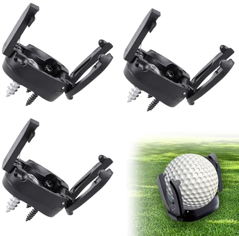3Pcs Golf Ball Retrievers for Putter Claw Grabber Pickup Tool Saver,Plastic | Black Portable Grabber Grip Retriever Mini Foldable Golf Ball Picker Upper Accessories Golf Balls Collector Cup Accessory