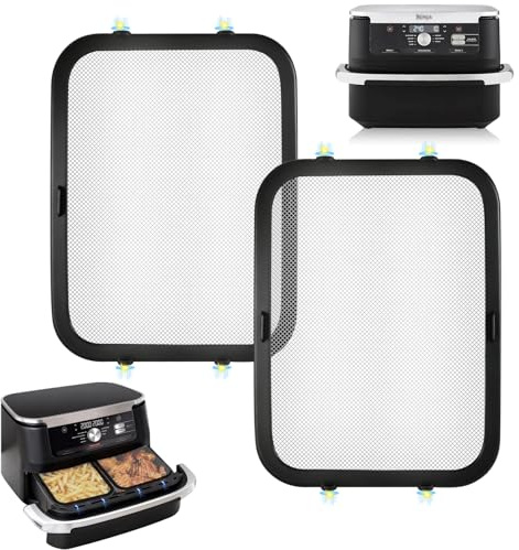 2 Pcs Grille Anti Projection pour Air Fryer Ninja 10,4 L AF500EU, Protection Efficace de la Spirale Chauffante, Réutilisable Accessoires Air Fryer Compatible avec Ninja AF500EU