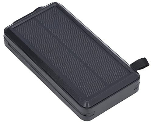 Aolidsive Power Bank Solare a LED con Pannello Monocristallino, Caricabatterie Portatile da 30000 MAh per Campeggio Ed Escursionismo all'aperto