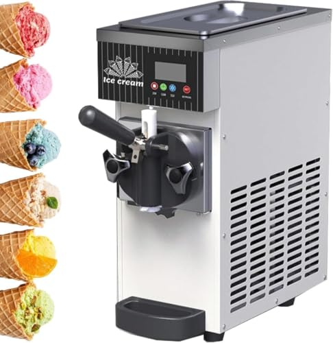 Machine à glace douce en acier inoxydable avec panneau tactile LCD - 2,5 L, idéale pour les magasins de thé, pâtisseries et restaurants
