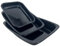Samuel Groves - 3 Piece Vitreous Enamel Roasting Tin Tray Set - 37cm / 33cm / 28cm, Made in England by Chabrias LTD, Black, GBB004/SET