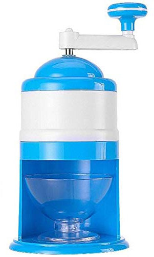 AMOYER Haushalt Edelstahl Hand Handbuch Ice Crusher Hand rasierte EIS-Maschine für rasierten EIS-Schnee-Kegel Slushies (blau)