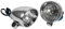 【2 PCS】 Focos retro de motocicleta, faros de motocicleta plateados Faros antiniebla Focos de motocicleta modificados