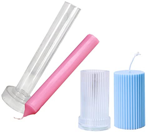 Kerzenform zum Gießen,2PCS Plastik kerzenformen für die Kerzenherstellung Säulenkerzenformen Kunststoff Kerzengießform Stumpenkerze Candle Molds DIY Handwerkskerze Kerze Dekorationen