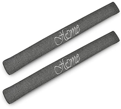 Beautissu 2er Set Zugluftstopper 90 cm lang Tuuli HO - Windstopper als Türvorleger, Haustür Rolle und Kälteschutz Luftstopper - Luftzugstopper Home Zugluft Stopper in Anthrazit