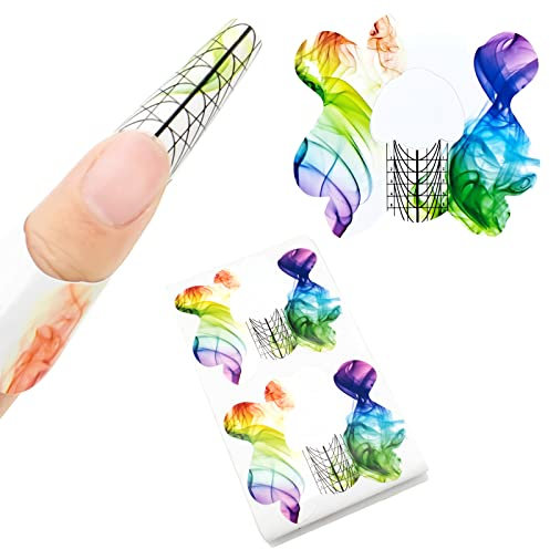 Cartine Corto per Ricostruzione Unghie Mandorla Professionali 100 Pezzi, LEA-SHALL Nail Art Per Unghie Gel Semipermanente Cartine Passione Unghie Nail Form Dotate Di Millimetraggio Manicure