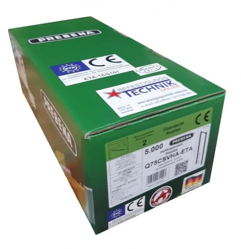 Prebena Q-6774 75 mm CSVHA-ETA Heftklammern stark verzinkt ETA 5C-Q75 PQZ-75 Brandschutz