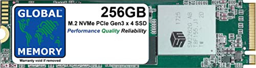 GLOBAL MEMORY Disque SSD M.2 2280 PCIe Gen3 x4 NVMe SSD pour ordinateurs portables/bureau/serveurs/stations de travail/cartes mères 256 Go