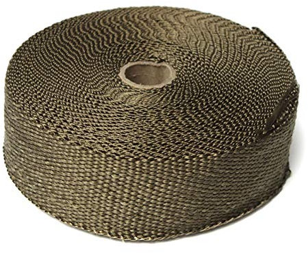 YANHAO Motorrad Hitze Schild Hülle 15m * 50mm Thermische Abgaskopf-Rohrband Wärmeisolierende Wickelband-Tuch-Walze mit 6 dauerhaften Stahl-Krawatten-Kit Auspuffband