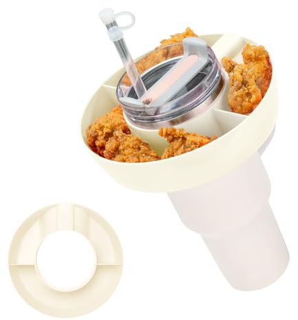 DMTINTA Snackschale für Stanley Becher mit Griff, Tumbler Snack-Tablett kompatibel mit Stanley Cup 1,2 l mit Griff, wiederverwendbarer Snackring für Stanley Cup Zubehör