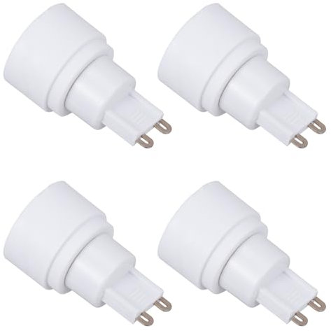 4 Uds Portalámparas G9 A E14 Convers Bombillas De Luz Blanca Soporte Adaptador De Portalámparas Convertidor De Bombilla Bombilla LED G9 Lámparas Blancas De