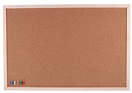 Sertay Kork Pinnwand, 31.5 * 20cm An Der Wand Montiert Pinnwand, Rahmen Diy Pinnwand, Feuchtigkeitsbeständig, Biologisch Abbaubar, für Zuhause, Büro, Café, Fotowand (Holzfarbe)