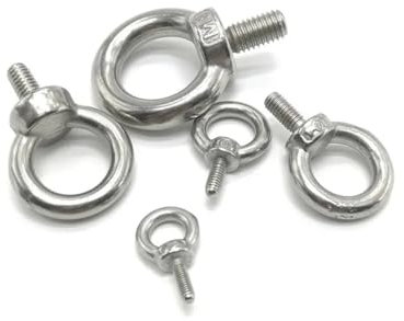Aqxypas 1–5 Stück M3 M4 M5 M6 M8 M10 DIN580 Ringmuttern und Ringschrauben Edelstahl Ring Ringschraube Ringmutter(Color:Eye Bolts,Size:M4 5PCS)