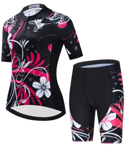 Ensemble de maillot de cyclisme pour femme - Vêtements de vélo de montagne - Vêtements de cyclisme professionnels - Tailles XS à 4XL, 8, Large