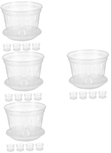 Kisangel 20 Juegos Maceta de orquídeas macetas de plastico para orquideas con Agujeros macetas de Jardin Maceta de orquideas Maceta de vivero macetas de Interior ollas Aire páginas