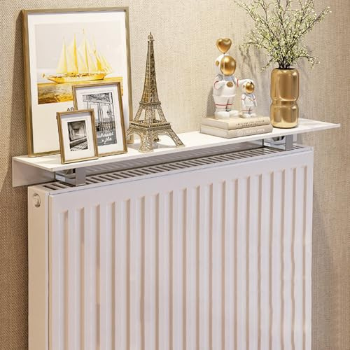 Heizkörperregal, Länge 35-80cm Heizkörperverkleidung 2-In-1 Staubdichte Aufbewahrung Heizungsabdeckung Aus Aluminiumlegierung Lagergewicht 30KG Heizung Verkleidung,70CM