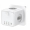 Cubo Enchufe 7 en 1，Ladron Enchufes Múltiple con 2 Europea y 1 Toma Schuko CA Regleta con 4 USB, Cubo Enchufe Multiple Pared con Interruptor, Enchufe USB para Oficina, Cocina y Habitación