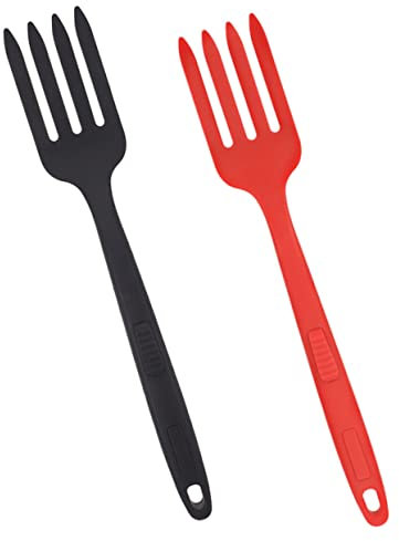 LIGIGWASH Tenedor De Silicona Para Espaguetis y Ensalada, 2 Piezas, Silicona Segura y Resistente, Mango Ergonómico, Para Uso Cocina Doméstica y Restauración