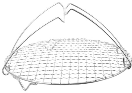 Mikinona Vaporera Multifuncional Rejilla Para Cocinar Al Vapor Freidora De Aire Freidora De Aire Rejilla Para Cocinar Al Vapor De Cocina Redonda Múltiple Acero Inoxidable Plateado