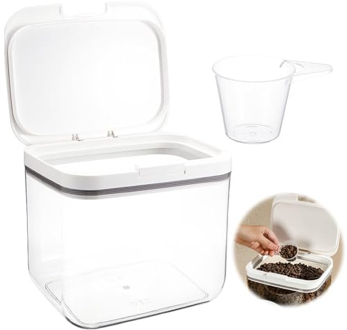 Waschmittel Aufbewahrung, 4,5L Aufbewahrungsbox mit Deckel, Waschpulverbehälter mit Luftdichtem Deckel, Pop Up Waschmittel Aufbewahrung, Waschpulver Aufbewahrungsbox, Waschmittelbox, für Zuhause, Büro