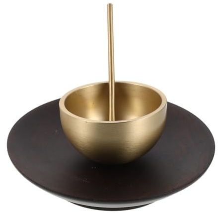 FRCOLOR Mini Meditation Sound Bowl Set with Mallet and Cushion Metal Singing Bowl for Yoga and Home Use for Deep Relaxation and Emotional Balance