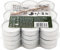 Hofer Maxi Tealight Candles - Pack of 36 Unscented Large Candles in Bulk - 8 Hours Long Burning Tea Lights - White Dripless Wax - RAL Quality - Made in Austria