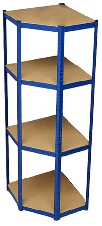 TAHA ®150cm H X52cm W X 30cm D Metal Steel Kitchen Garage Shelving Racks Corner Garage Shelving Unit