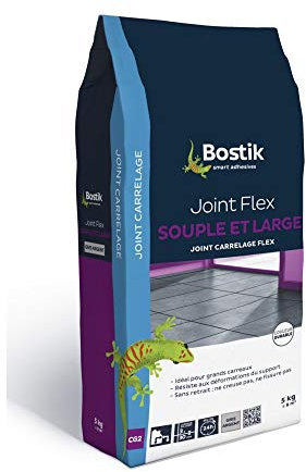 Bostik - Junta flexible para azulejos (5 kg), color gris plateado