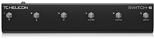 TC Helicon SWITCH-6 Robustes Zubehörpedal mit 6 Schaltern für erweiterte Effektsteuerung