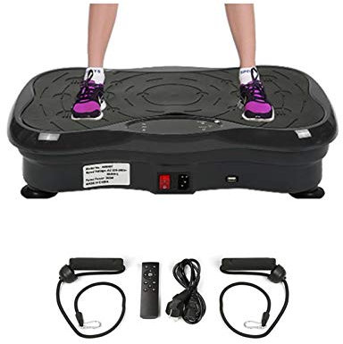 JOSHNESE Planche vibrante pour entraînement corporel - Avec Bluetooth et USB - Bandes d'entraînement - Télécommande (noir)