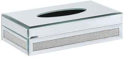 Tücherbox Taschentuchbox-Halter silbern elegant Spiegel-Optik Charly