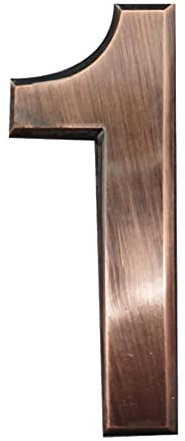 4 Inch 3D Mailbox Number, Self Adhesive House Number Waterproof Door Street Number Stickers for Home Apartment (NO.ONE)