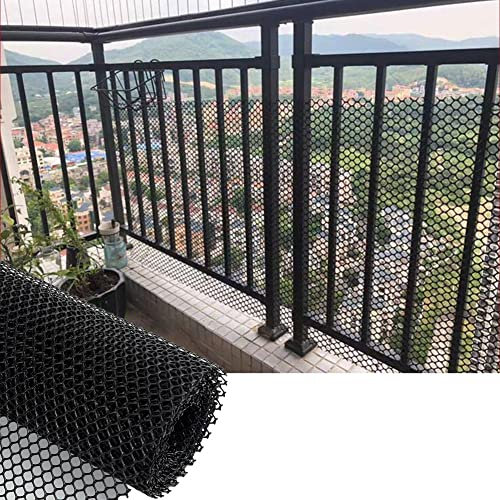 Kindersicherheitsnetz, Balkonschutznetz Fluchtnetz Für Katzen Außenmaschenzaun Gartennetze Geflügelzuchtnetz Absturzsicherer Kunststoffzaun Lochdurchmesser: 1.2cm ( Farbe : Black , Größe : 1.5x20m )