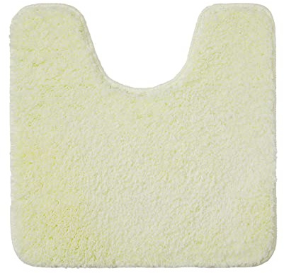 Miulee Absorberande WC-/toalettmatta, halkfri u-formad badmatta med hög absorptionsförmåga, mattor, supermjuk mysig och lurvig mikrofibermatta för badrum, 50 x 50 cm, elfenben
