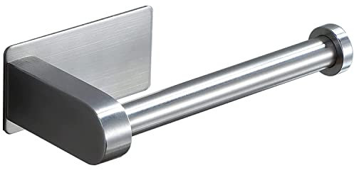 NIUQIGE Toilettenpapierhalter ohne Bohren - Selbstklebend aus Edelstahl für Bad und Küche - Wasserdicht und rostbeständig - Modernes Design - Silber - Praktischer Klopapierhalter