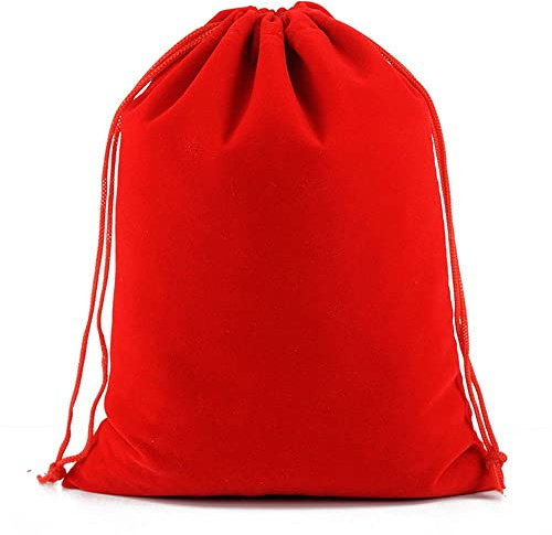 30 * 40cm 6Pcs Samtsäckchen Groß Schwarz mit Kordelzug Portable Samtbeutel Schmuckbeutel Tunnelzug Schmuck Beutel Geschenksäckchen Samtbeutel mit Kordelzug Tunnelzug Schmuck Beutel