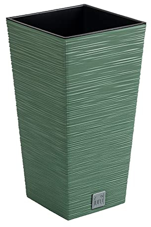 Pot de fleurs avec reserve d´eau 24x24x45cm Vert - FURU